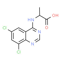 2-(6,8-DICHLORO-QUINAZOLIN-4-YLAMINO)-PROPIONIC ACID结构式