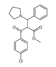 methyl 2-(p-chlorophenylsulphinyl)-3-phenyl-3-pyrrolidinopropanoate Structure