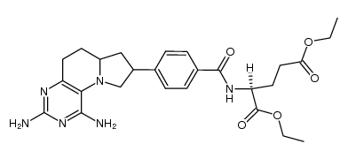 (2S)-diethyl 2-(4-(1,3-diamino-5,6,6a,7,8,9-hexahydropyrimido[5,4-e]indolizin-8-yl)benzamido)pentanedioate Structure