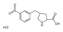 (2S,4R)-4-(3-NITROBENZYL)PYRROLIDINE-2-CARBOXYLIC ACID HYDROCHLORIDE structure