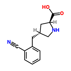 (2S,4R)-4-(2-cyanobenzyl)pyrrolidine-2-carboxylic acid structure