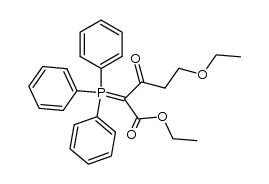 ethyl 5-ethoxy-3-oxo-2-(triphenylphosphoranylidene)pentanoate结构式