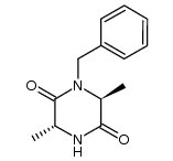 (3S,6R)-4-benzyl-3,6-dimethylpiperazine-2,5-dione Structure