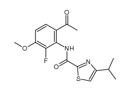 N-(6-acetyl-2-fluoro-3-methoxyphenyl)-4-isopropylthiazole-2-carboxamide Structure