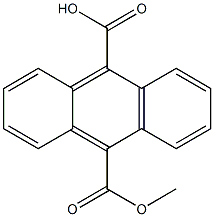 10-(Methoxycarbonyl)anthracene-9-carboxylic acid结构式