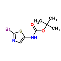 2-溴噻唑-5-氨基甲酸叔丁基酯结构式