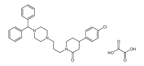 1-[3-(4-benzhydrylpiperazin-1-yl)propyl]-4-(4-chlorophenyl)piperidin-2-one,oxalic acid结构式