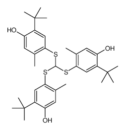4-[bis[(5-tert-butyl-4-hydroxy-2-methylphenyl)sulfanyl]methylsulfanyl]-2-tert-butyl-5-methylphenol Structure