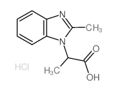 2-(2-Methyl-benzoimidazol-1-yl)-propionic acid hydrochloride Structure