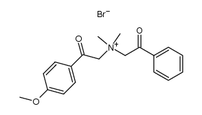 (4-methoxy-phenacyl)-dimethyl-phenacyl-ammonium, bromide Structure