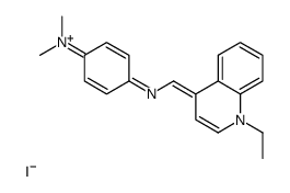 4-[(1-ethylquinolin-1-ium-4-yl)methylideneamino]-N,N-dimethylaniline,iodide结构式