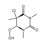 trans-5-chloro-6-hydroperoxy-1,3-dimethyl-5,6-dihydrothymine结构式