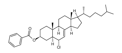 3-benzoyloxy-6-chlorocholest-7-ene Structure