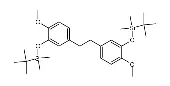 1,2-bis(3-((tert-butyldimethylsilyl)oxy)-4-methoxyphenyl)ethane Structure