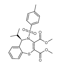 (R)-4,5-dihydro-2,3-dimethyldicarboxylate-4-(toluene-4-sulfonyl)-5-iso-propyl-1,4-benzo[f]thiazepine Structure