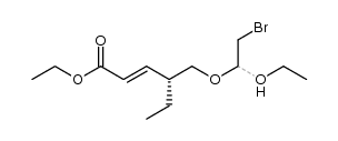 (-)-Ethyl (4R)-(E)-4-(2-Bromo-1-ethoxyethoxymethyl)hex-2-enoate Structure