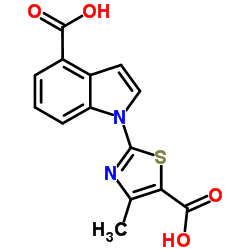 1-(5-Carboxy-4-methyl-1,3-thiazol-2-yl)-1H-indole-4-carboxylic acid Structure