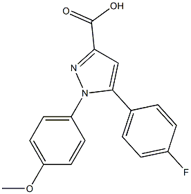 5-(4-fluorophenyl)-1-(4-methoxyphenyl)-1H-pyrazole-3-carboxylic acid结构式