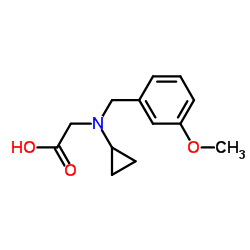 N-Cyclopropyl-N-(3-methoxybenzyl)glycine结构式