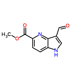 3-formyl-4-azaindole-5-carboxylic acid Methyl ester Structure