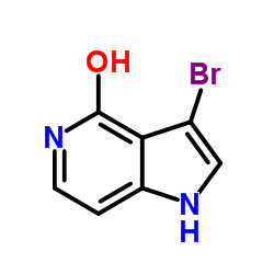 3-溴-1H-吡咯并[3,2-c]吡啶-4-醇结构式