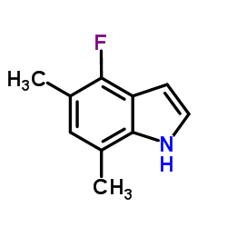 4-Fluoro-5,7-dimethyl-1H-indole结构式