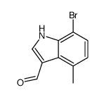 7-Bromo-4-methyl-1H-indole-3-carbaldehyde结构式