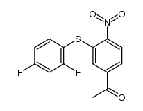 3'-(2,4-difluorophenylthio)-4'-nitroacetophenone结构式