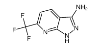6-(trifluoromethyl)-1H-pyrazolo[3,4-b]pyridin-3-amine结构式