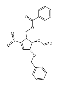 ((1R,4R,5R)-4-(benzyloxy)-5-(formyloxy)-2-nitrocyclopent-2-en-1-yl)methyl benzoate结构式