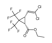 (1S,3S)-3-(2,2-Dichloro-vinyl)-2,2-bis-trifluoromethyl-cyclopropanecarboxylic acid ethyl ester结构式