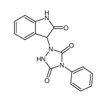 3-(4-phenylurazolyl)-2-oxoindole结构式