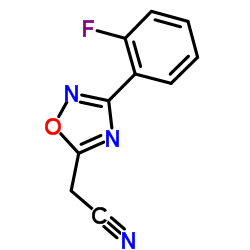 [3-(2-Fluorophenyl)-1,2,4-oxadiazol-5-yl]acetonitrile structure