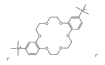 4',4''-Bis(trimethylammonium)dibenzo-18-crown-6 diiodide Structure