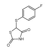 5-(4-fluorophenylsulfanyl)-thiazolidine-2,4-dione结构式