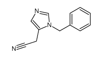 (1-benzyl-1H-imidazol-5-yl)acetonitrile(SALTDATA: HCl)结构式