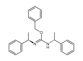 O-benzyl-N,N'-di-(R)-α-phenylethylisourea结构式