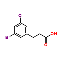 3-(3-Bromo-5-chlorophenyl)propanoic acid结构式