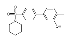 2-methyl-5-(4-piperidin-1-ylsulfonylphenyl)phenol Structure