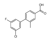 4-(3-chloro-5-fluorophenyl)-3-methylbenzoic acid结构式