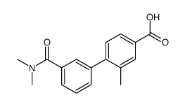 4-[3-(dimethylcarbamoyl)phenyl]-3-methylbenzoic acid结构式