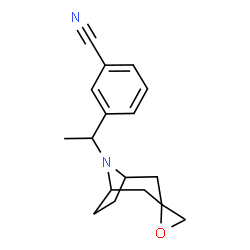 3-(1-(8-Azaspiro[bicyclo[3.2.1]octane-3,2'-oxiran]-8-yl)ethyl)benzonitrile Structure