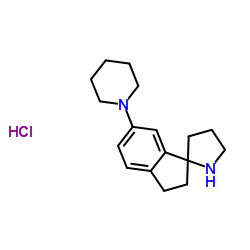 6-(1-Piperidinyl)-2,3-dihydrospiro[indene-1,2'-pyrrolidine] hydrochloride (1:1)结构式