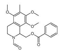 (2-formyl-5,7,8-trimethoxy-6-methyl-3,4-dihydro-1H-isoquinolin-1-yl)methyl benzoate结构式