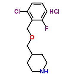 4-{[(2-Chloro-6-fluorobenzyl)oxy]methyl}piperidine hydrochloride (1:1)结构式