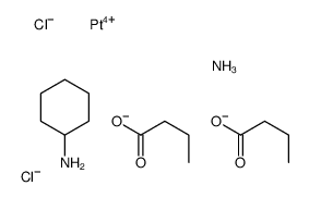azane,butanoate,cyclohexanamine,platinum(4+),dichloride Structure