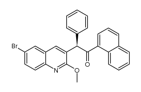(2R)-2-(6-bromo-2-methoxyquinolin-3-yl)-1-(naphthalen-1-yl)-2-phenylethanone Structure