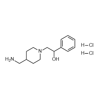 2-(4-(氨基甲基)哌啶-1-基)-1-苯基乙醇二盐酸盐结构式
