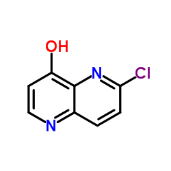 6-Chloro-[1,5]naphthyridin-4-ol结构式
