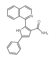 2-isoquinolin-1-yl-5-phenyl-1H-pyrrole-3-carboxamide结构式